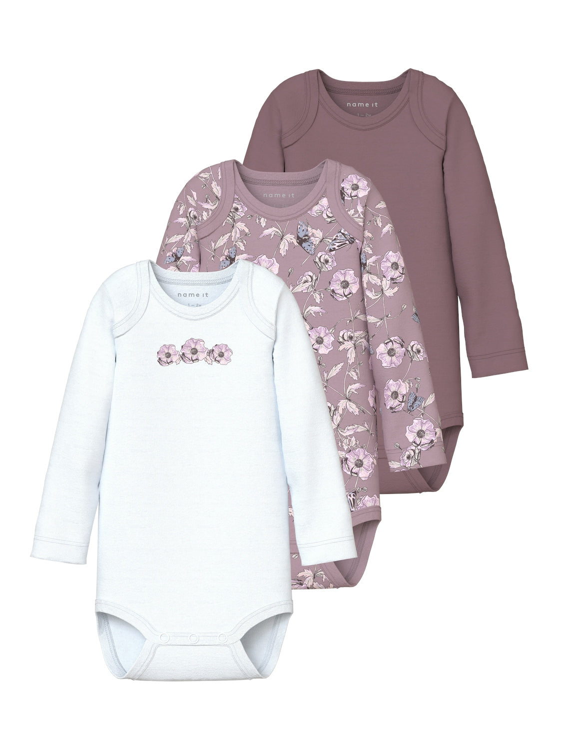 NBFBODY 3P LS GRAPE FLOWER NOOS
