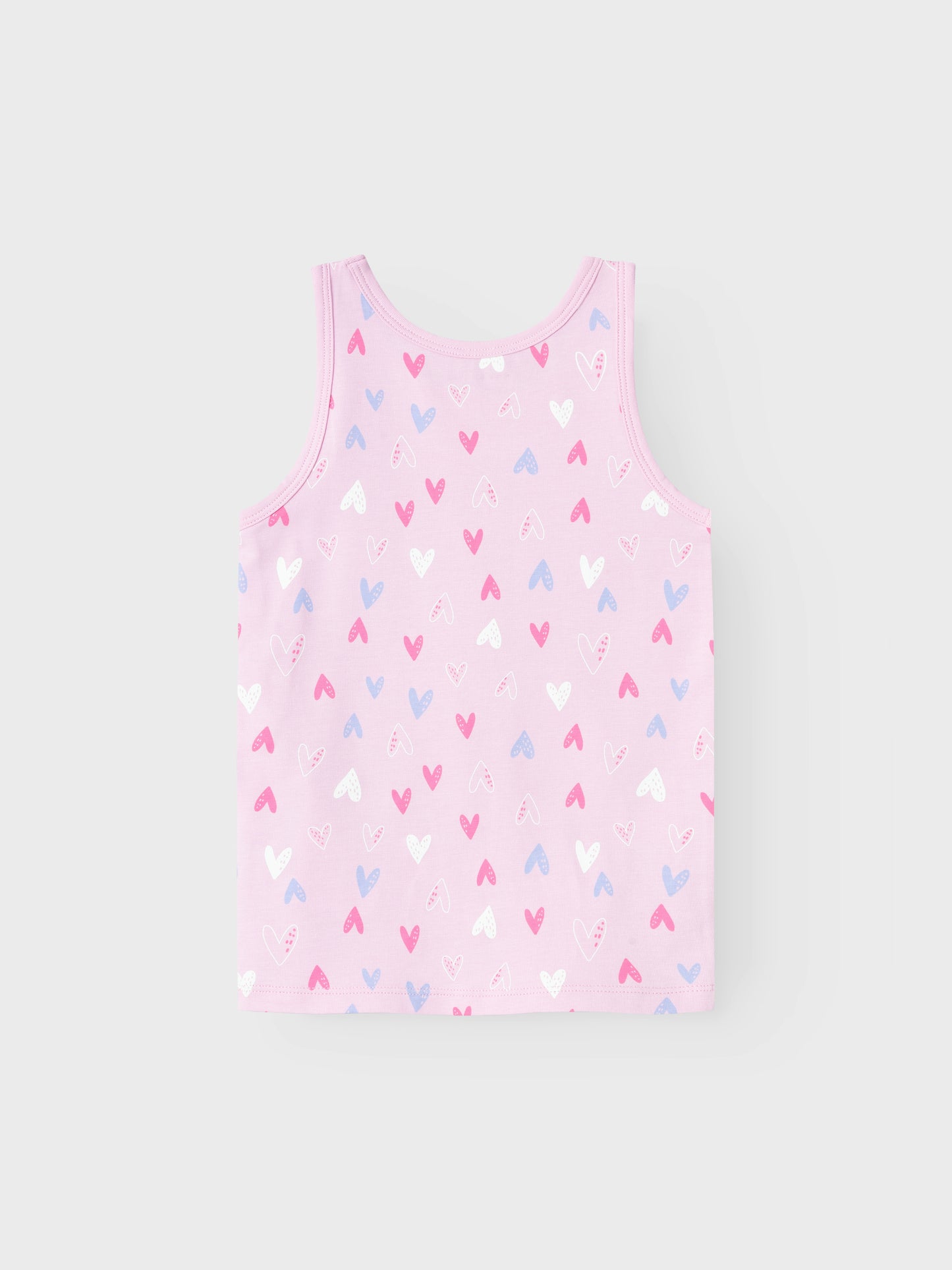 NMFTANK TOP 2P PINK HEARTS NOOS