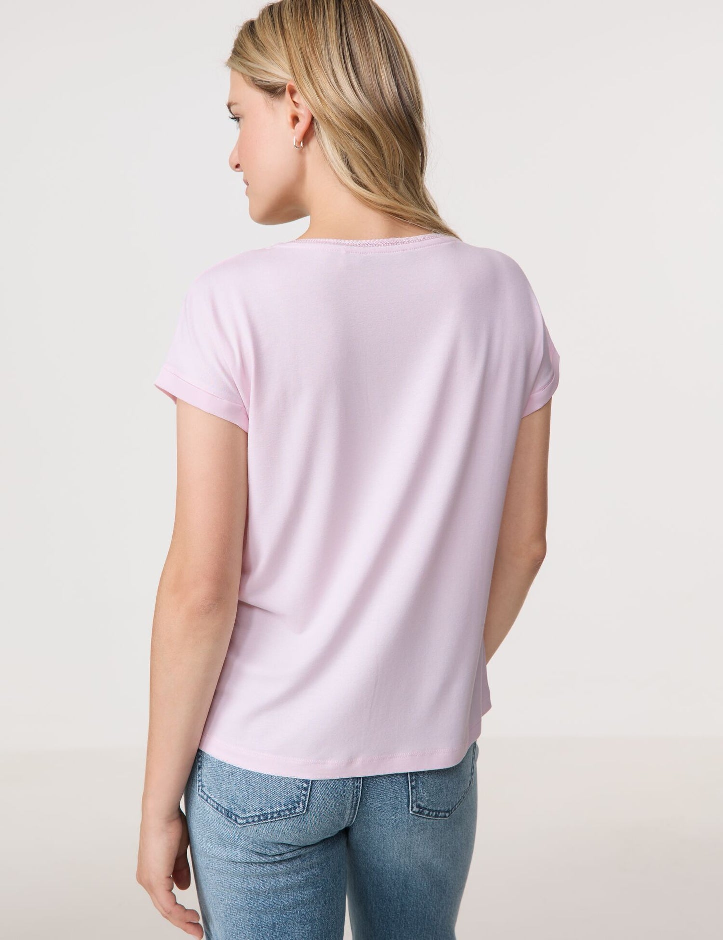 Blusenshirt mit Chiffon-Overlayer