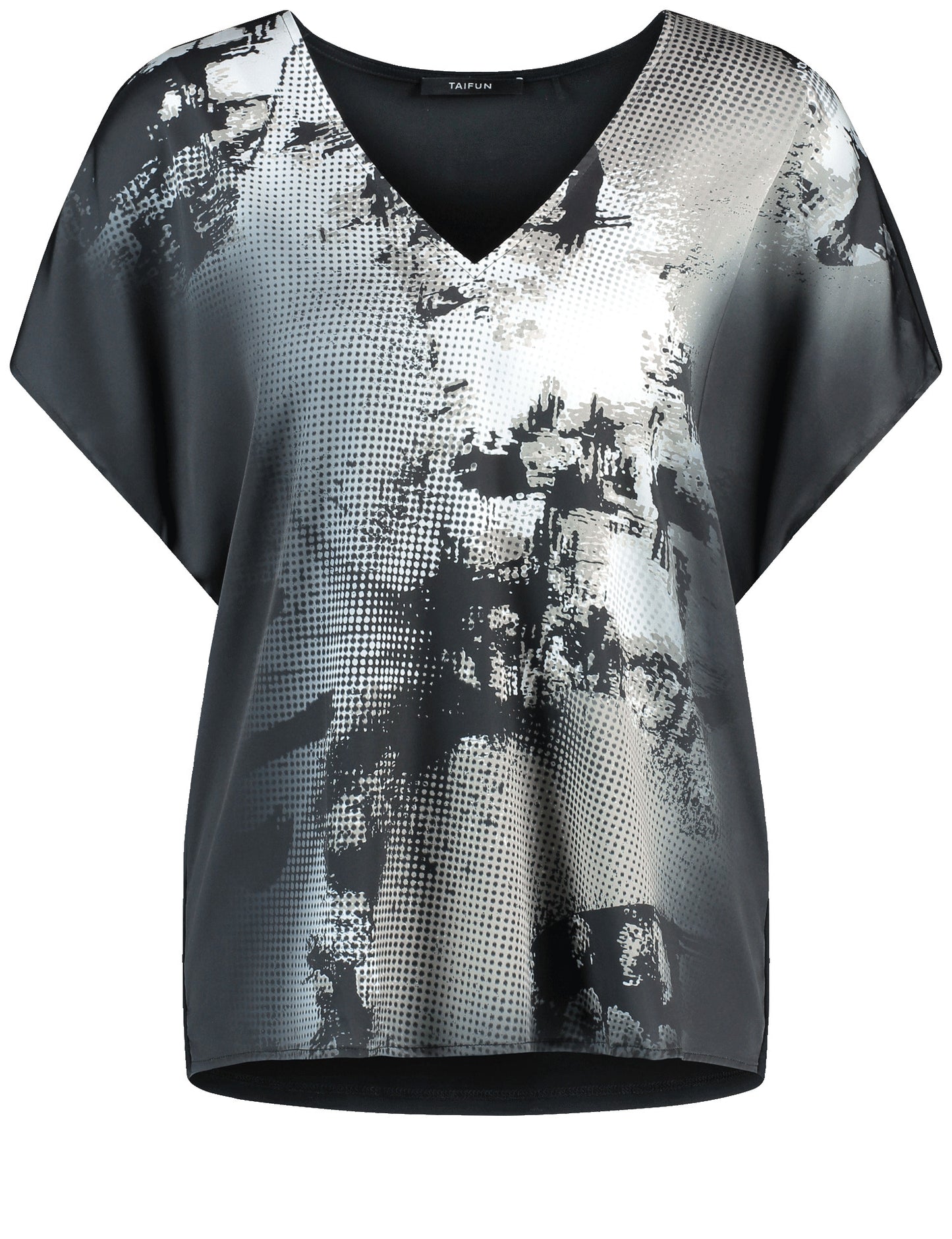 V-Shirt mit fließender Web-Front