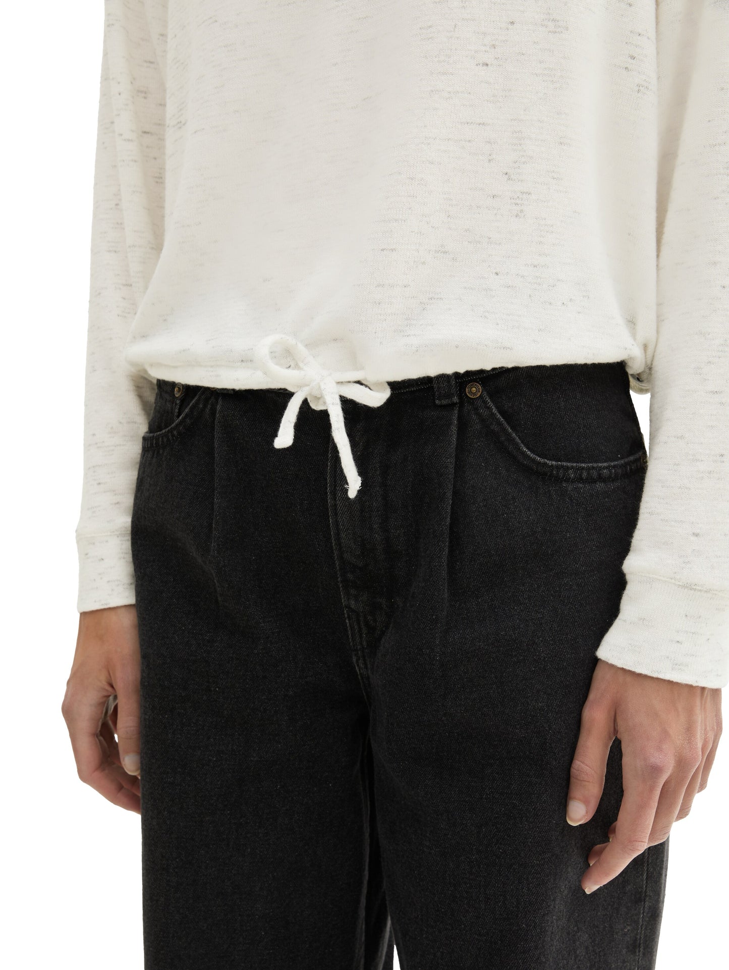 Jersey Hoodie in Melange Optik