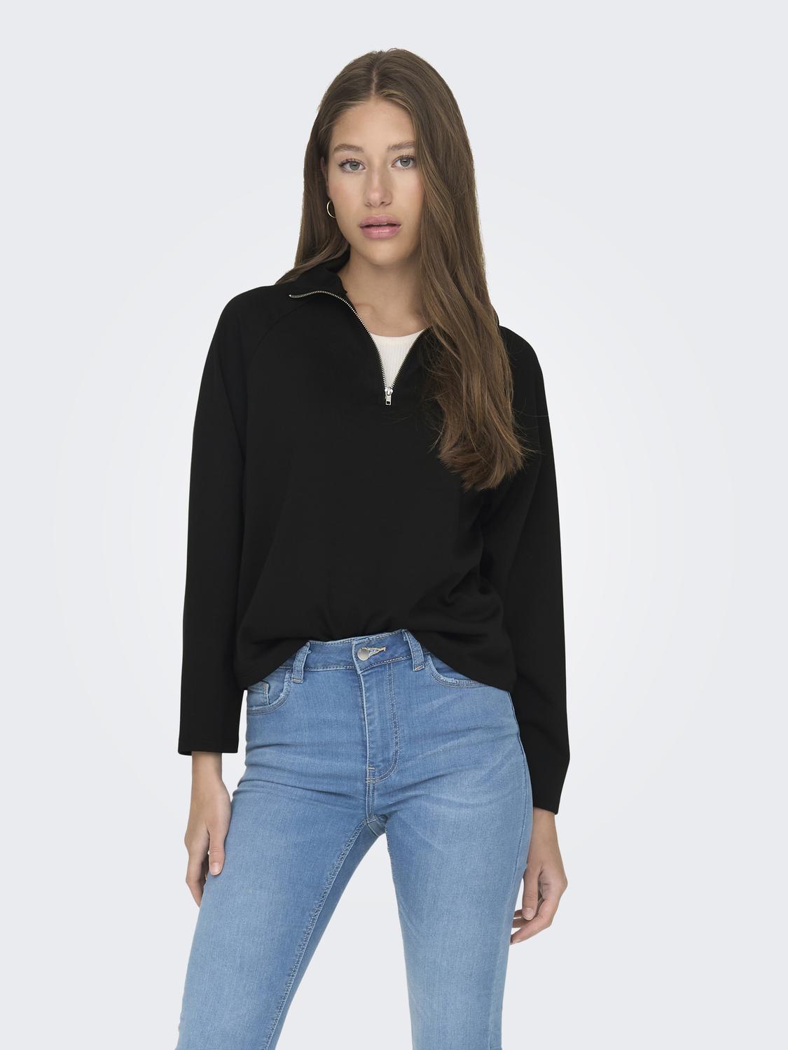 JDYELDORA L/S ZIP SWEAT JRS