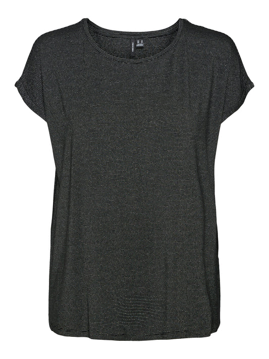 VMLAVA GLITTER SS TOP STRIPE GA
