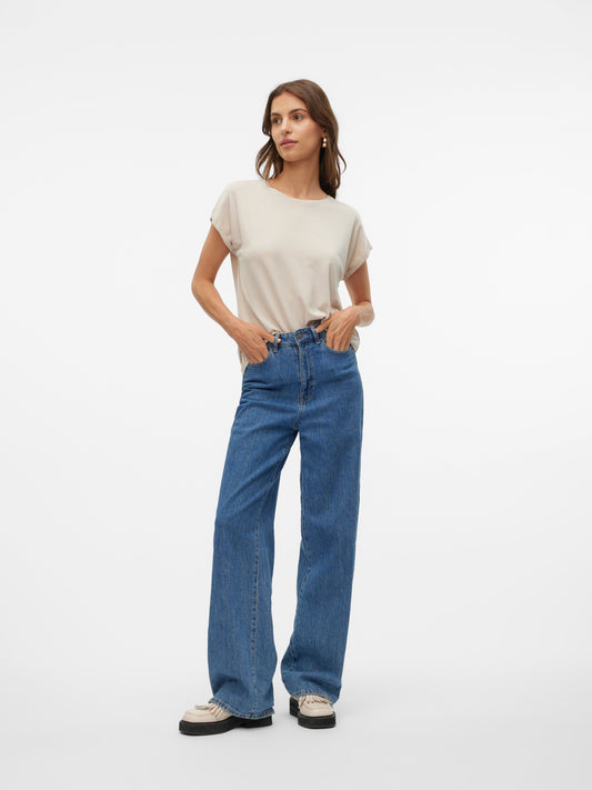 VMLAVA GLITTER SS TOP STRIPE JRS NOOS