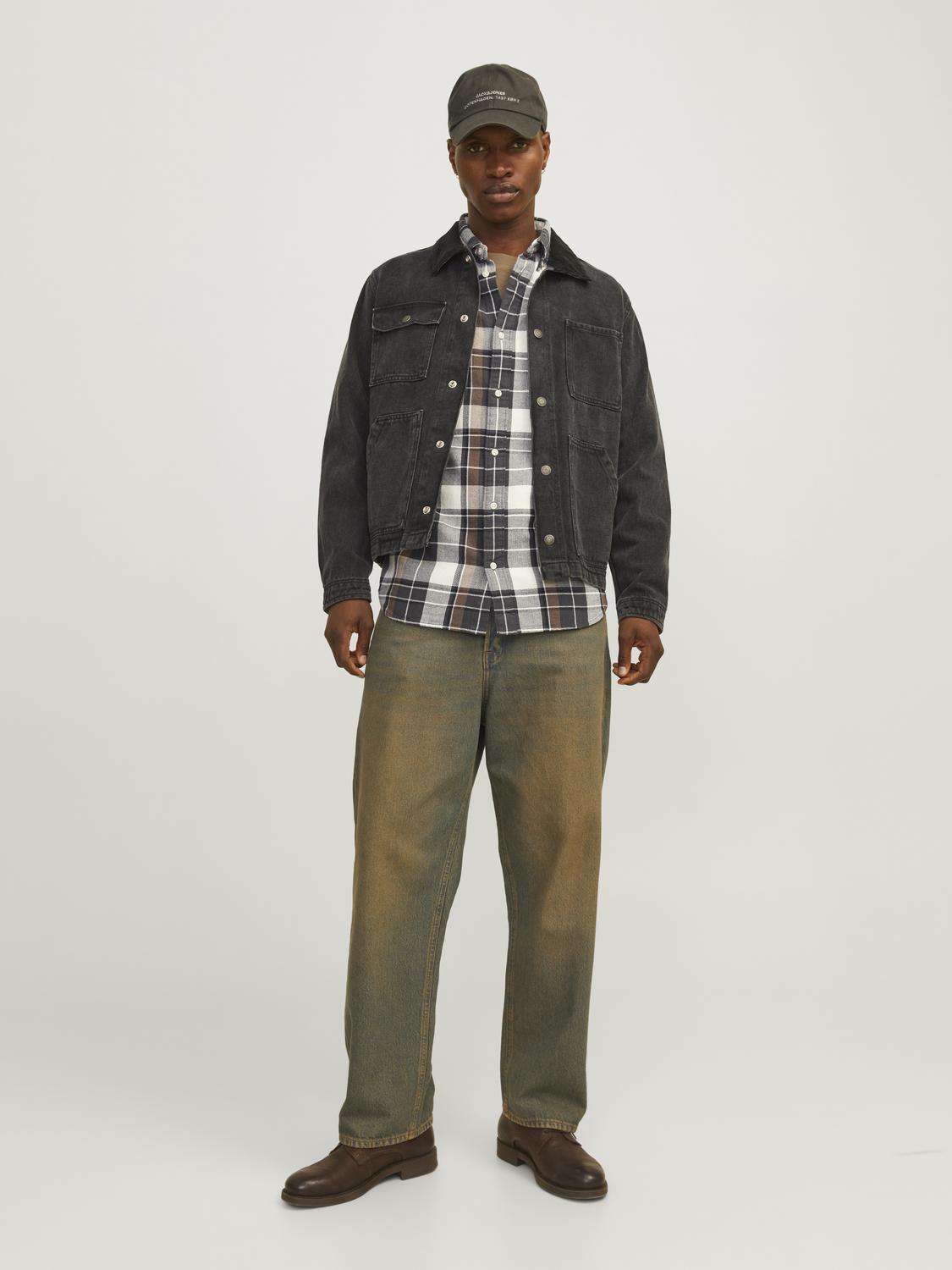 JPRBLUBROOK CHECK STRUCTURE L/S SHIRT SN