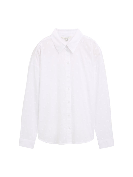 Bluse mit gepunkteter Struktur