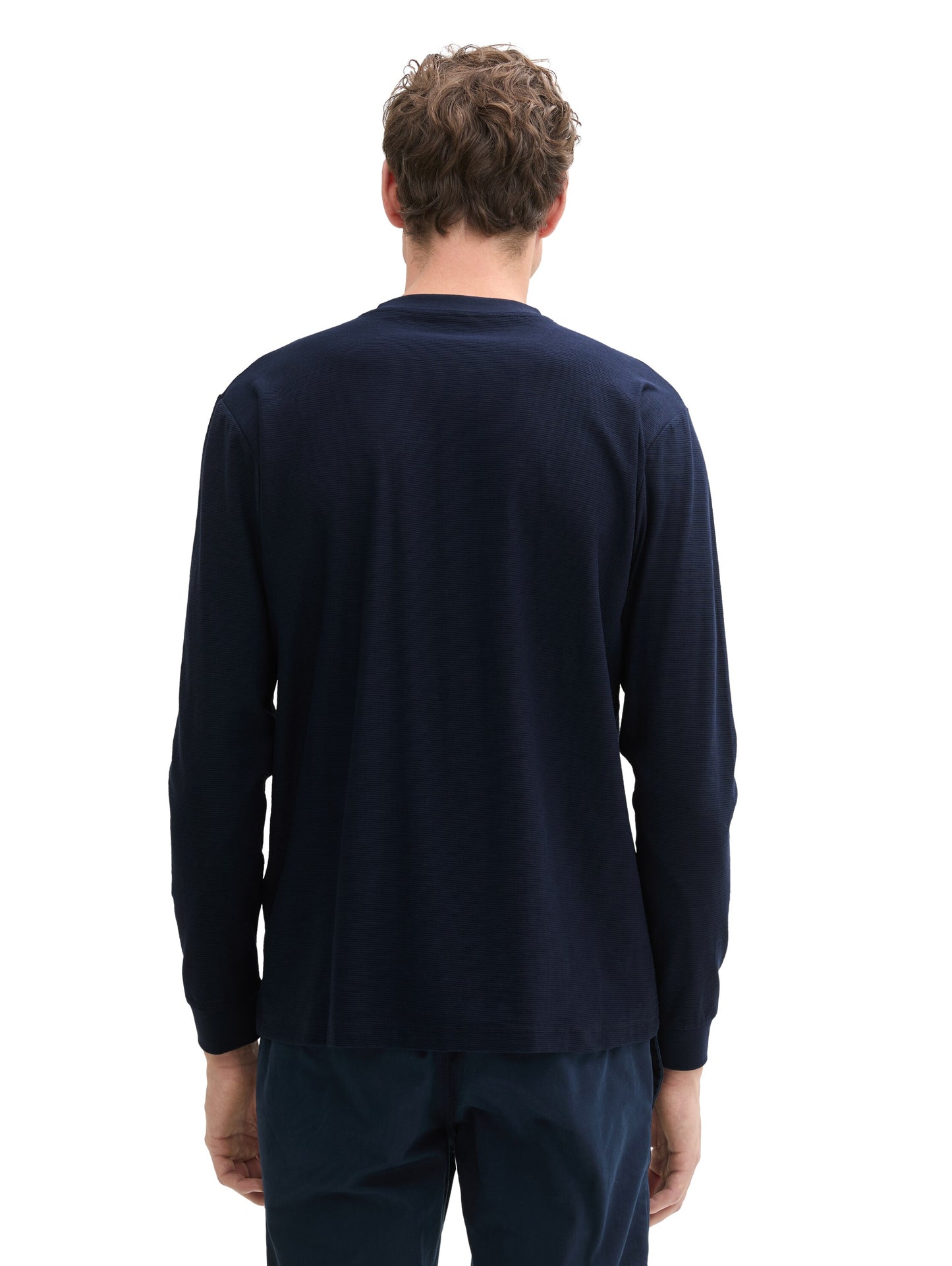 Henley Langarmshirt mit Struktur