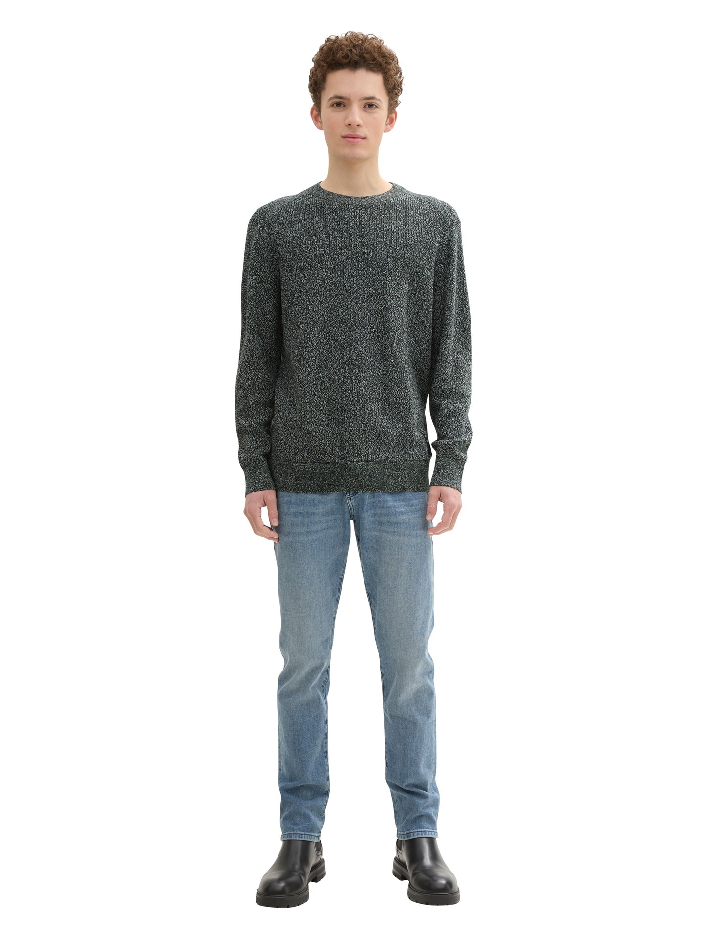 Strickpullover in Melange Optik