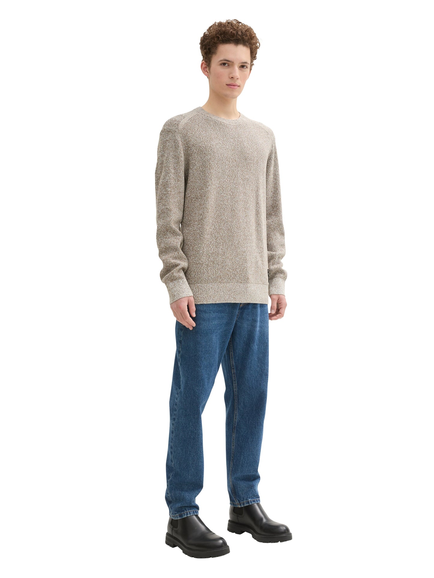 Strickpullover in Melange Optik