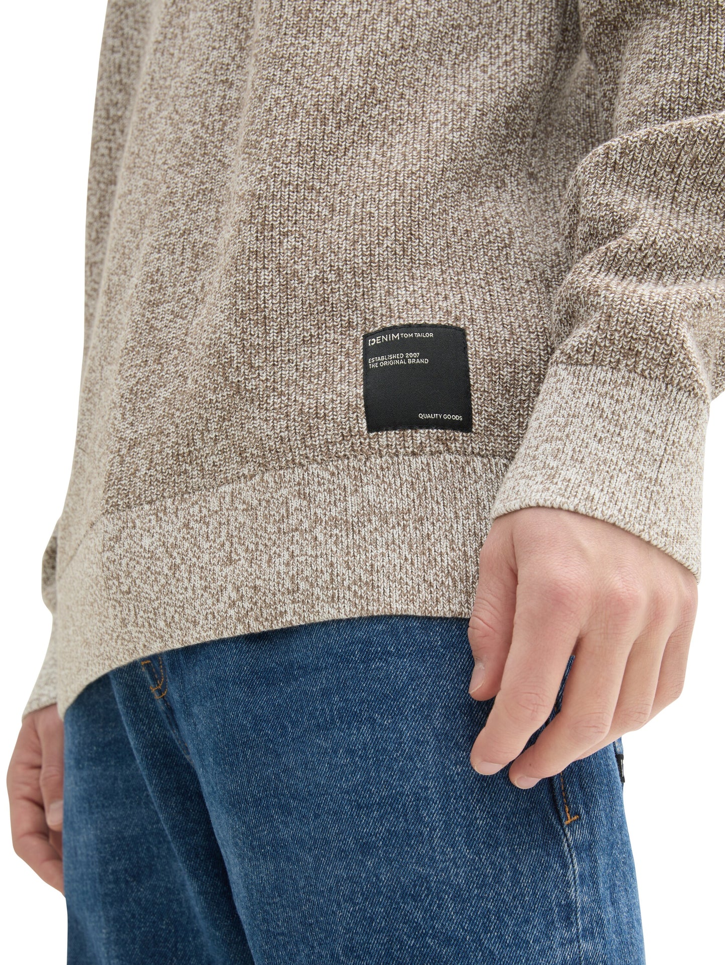 Strickpullover in Melange Optik