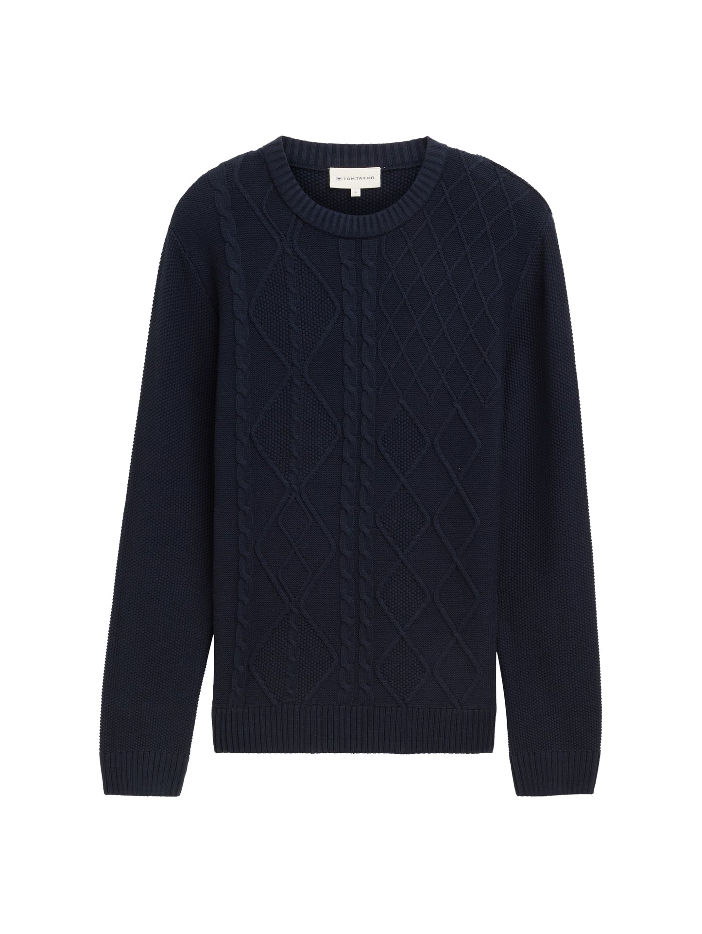 Strickpullover mit Zopfmuster