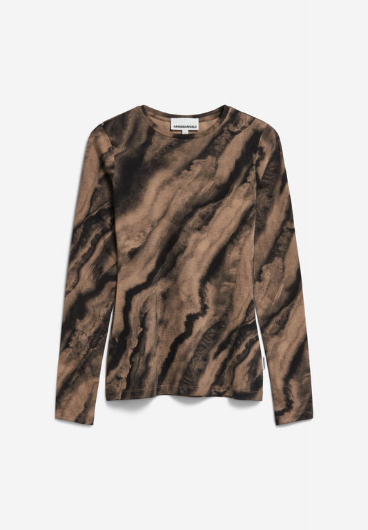 RACARLAA EARTH Shirts Longsleeve Allover, cinnamon dust