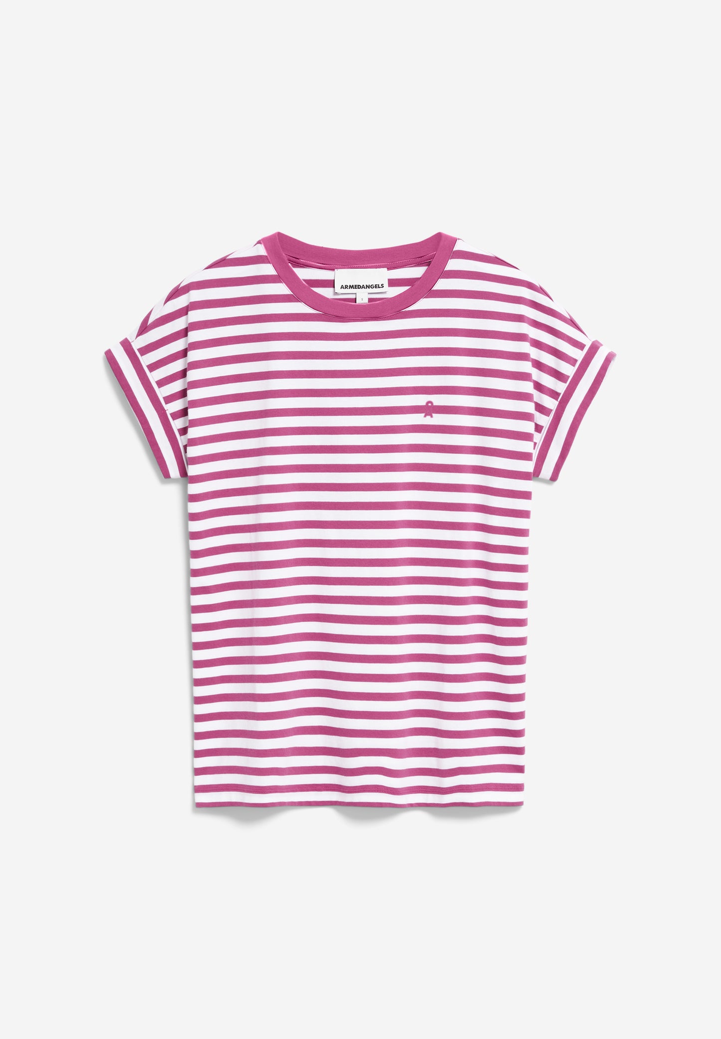 IDAARA STRIPES Shirts T-Shirt Yarn Dyed Stripe, white-crushed berry