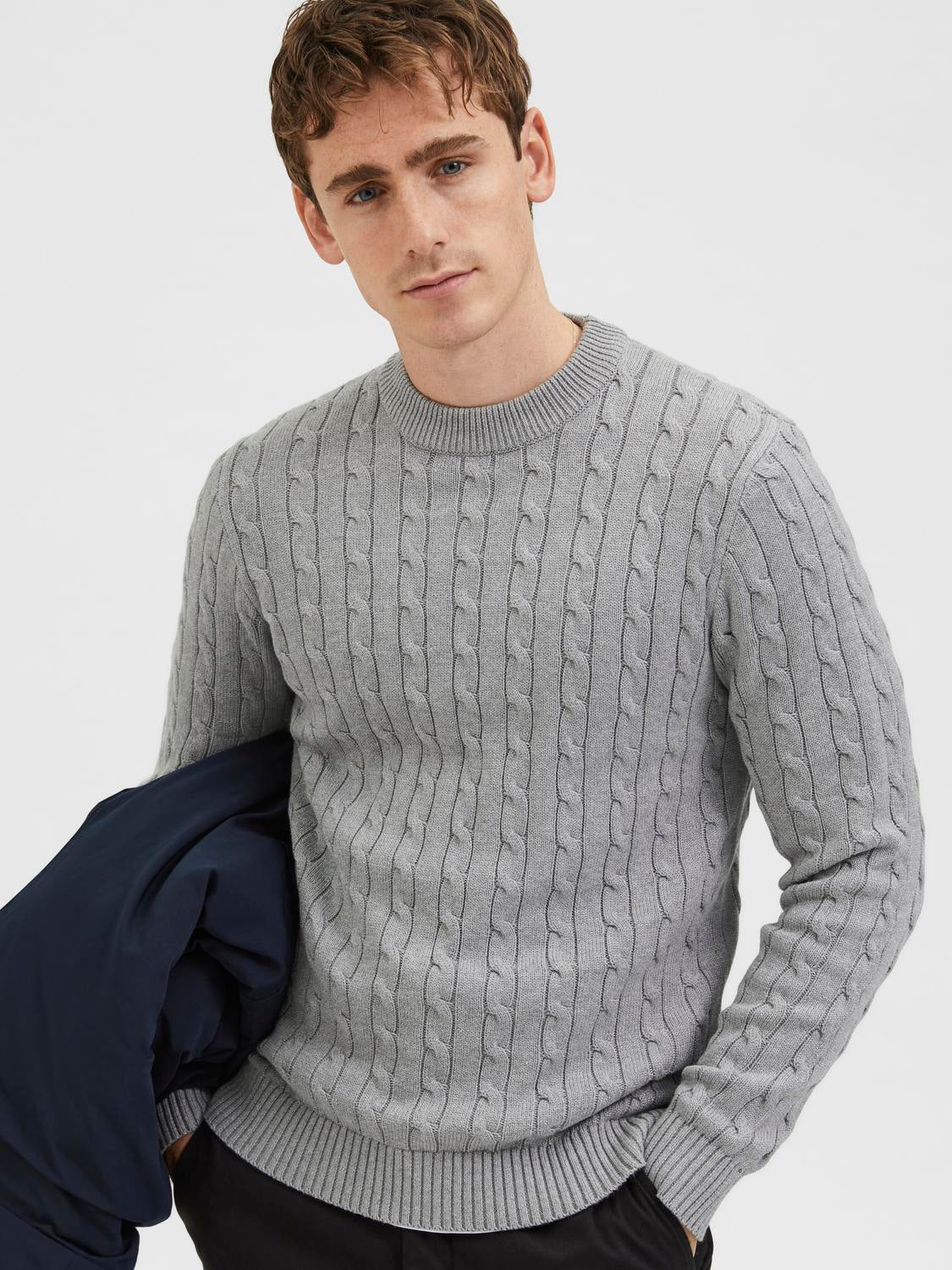 SLHRYAN STRUCTURE CREW NECK
