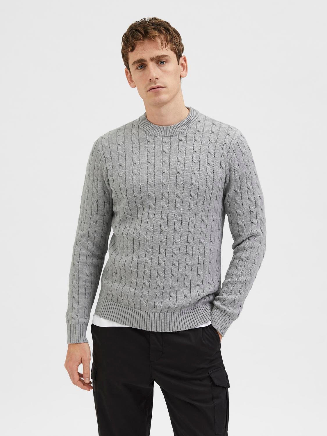 SLHRYAN STRUCTURE CREW NECK
