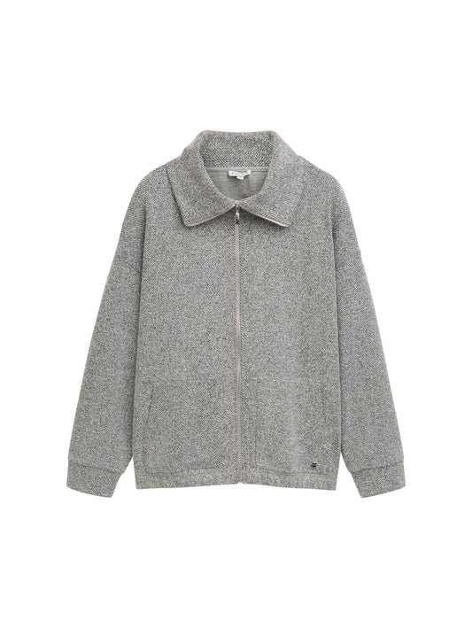 Plus - Sweatjacke mit Stehkragen