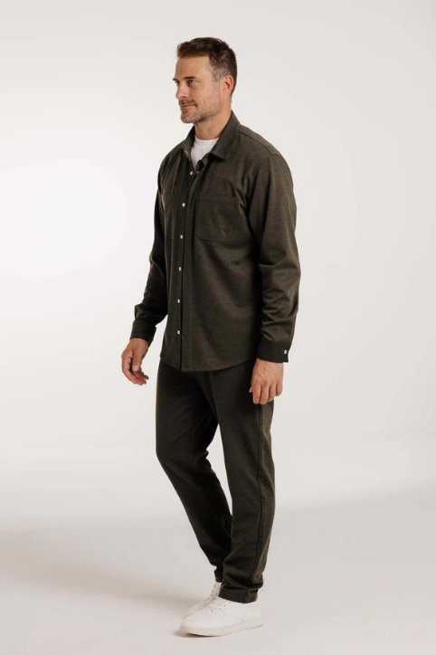 Peter Maffein Shirt, croco green