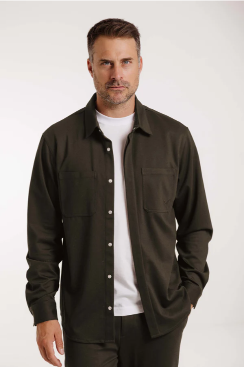 Peter Maffein Shirt, croco green