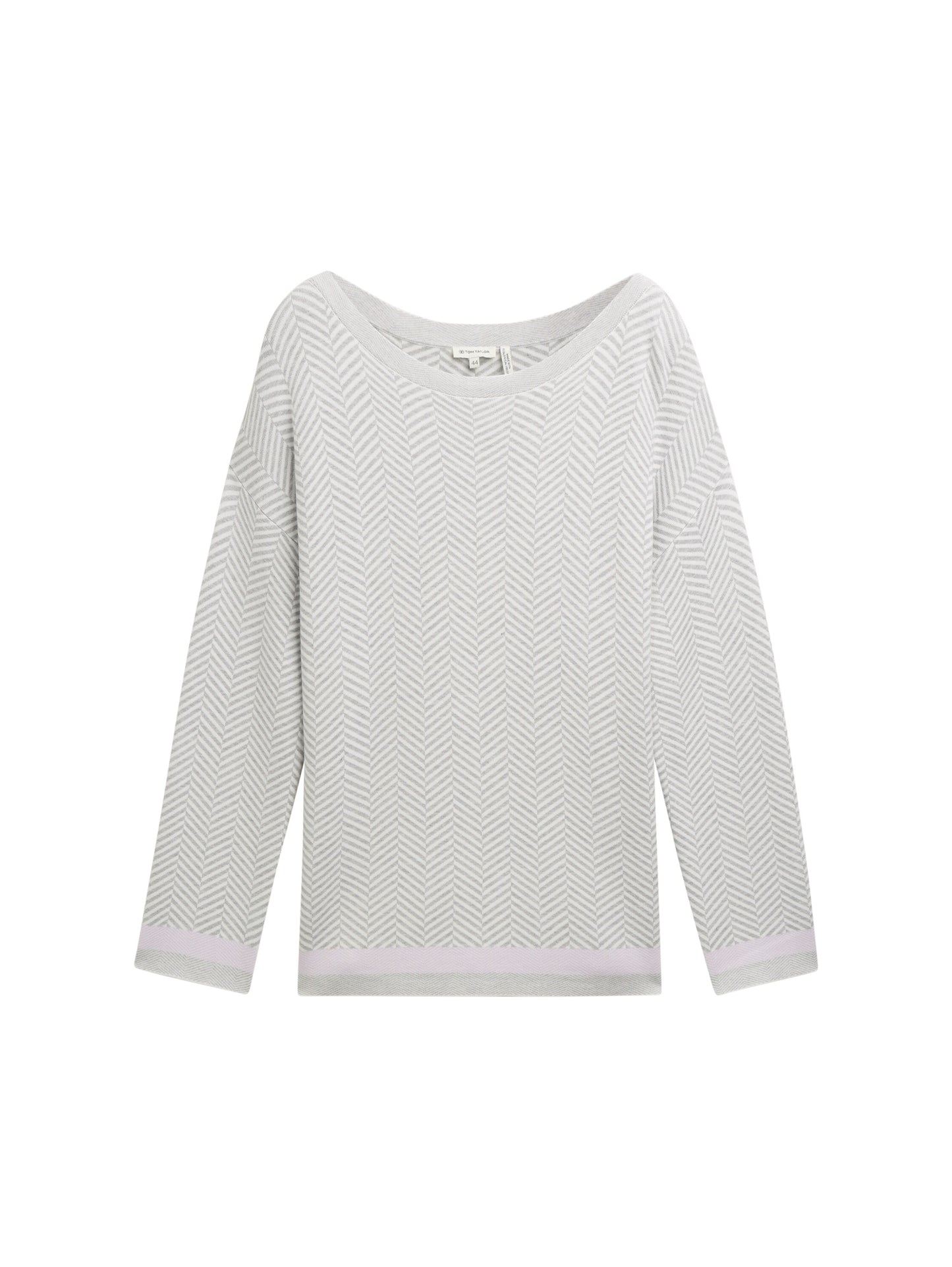 Plus - Pullover mit Fischgrätenmuster