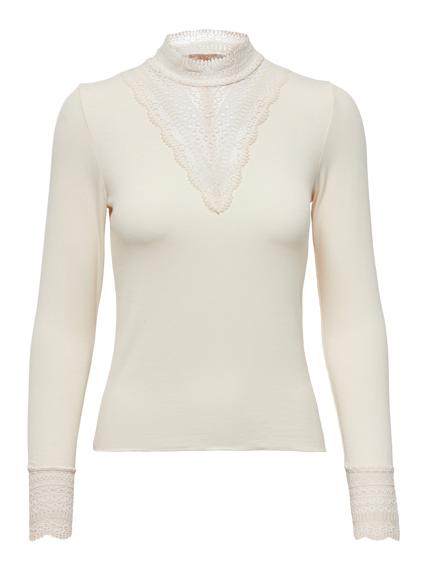 ONLTILDE L/S HIGH NECK LACE TOP JRS NOOS