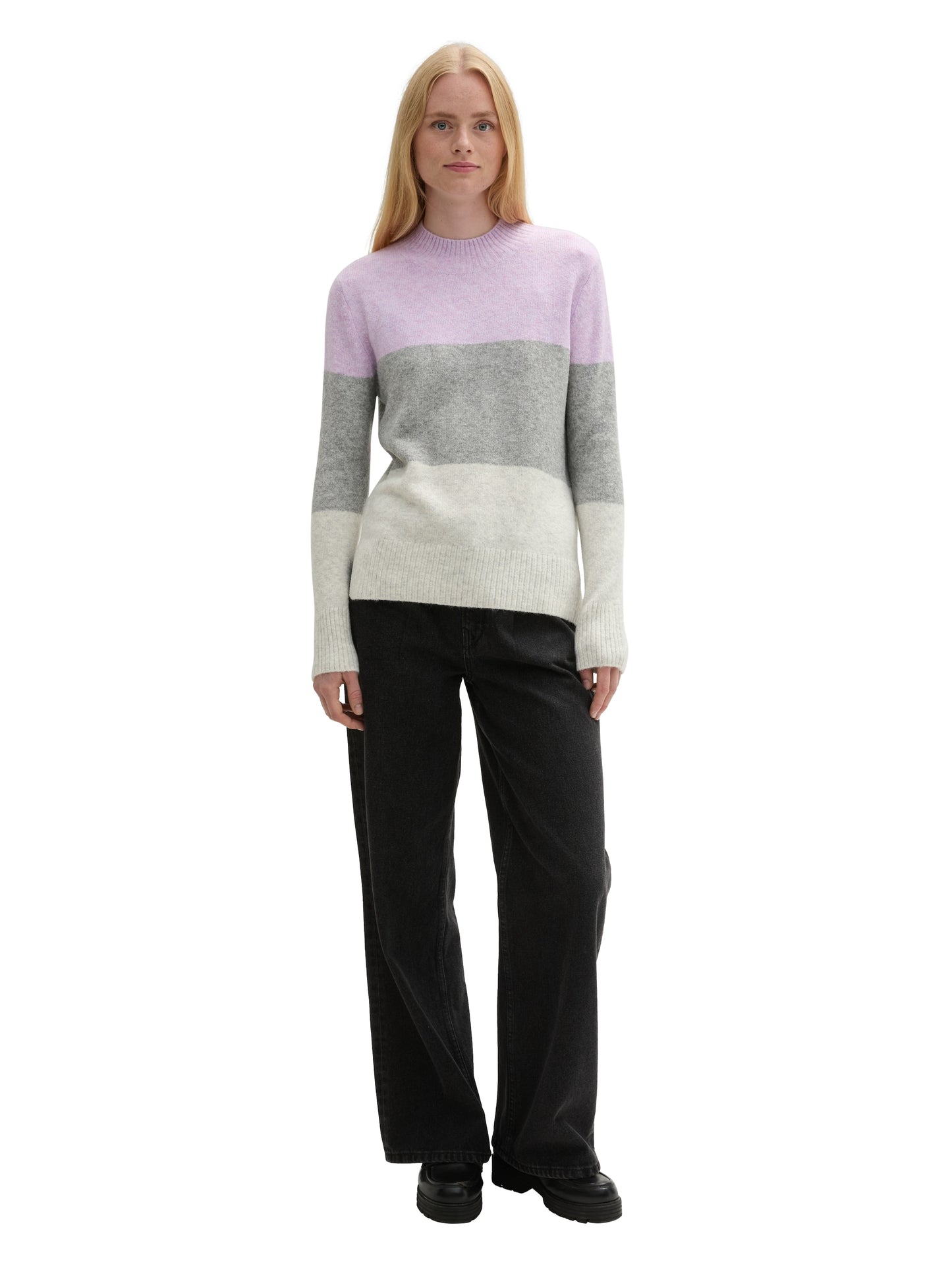 Strickpullover mit Colour Blocking