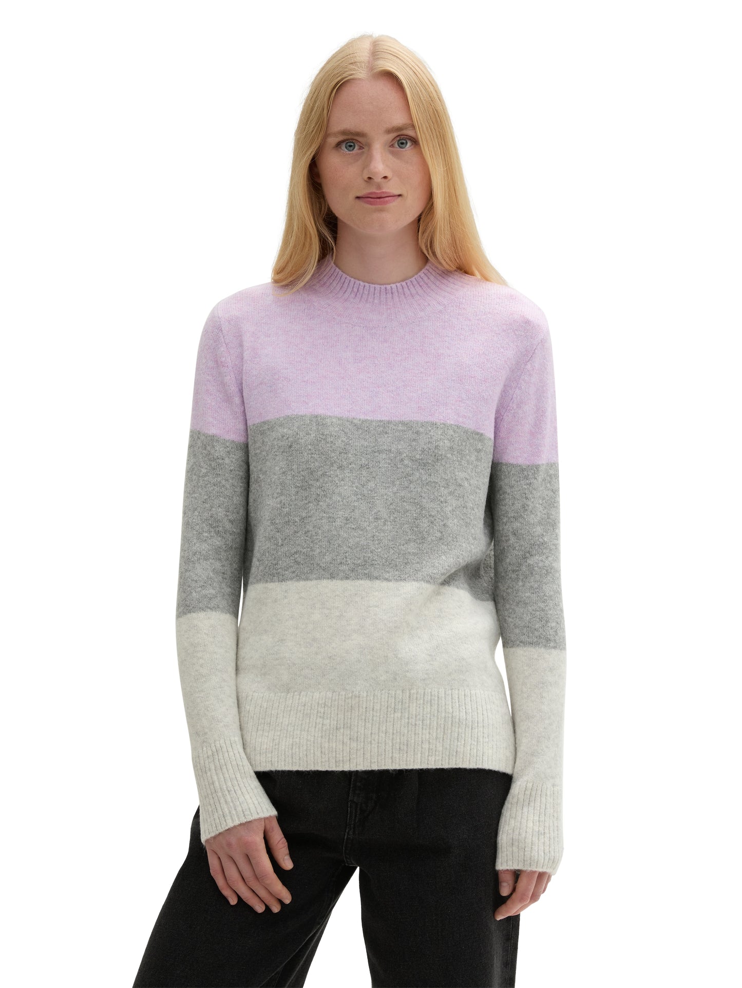 Strickpullover mit Colour Blocking
