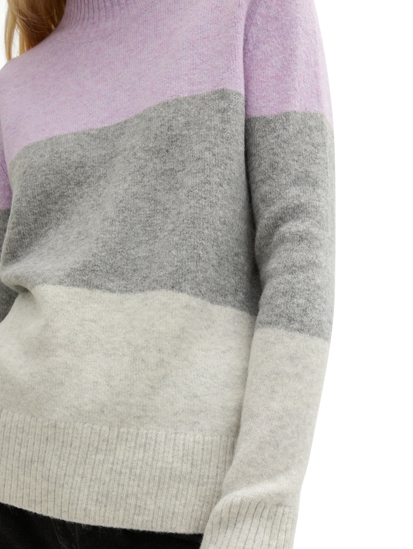 Strickpullover mit Colour Blocking