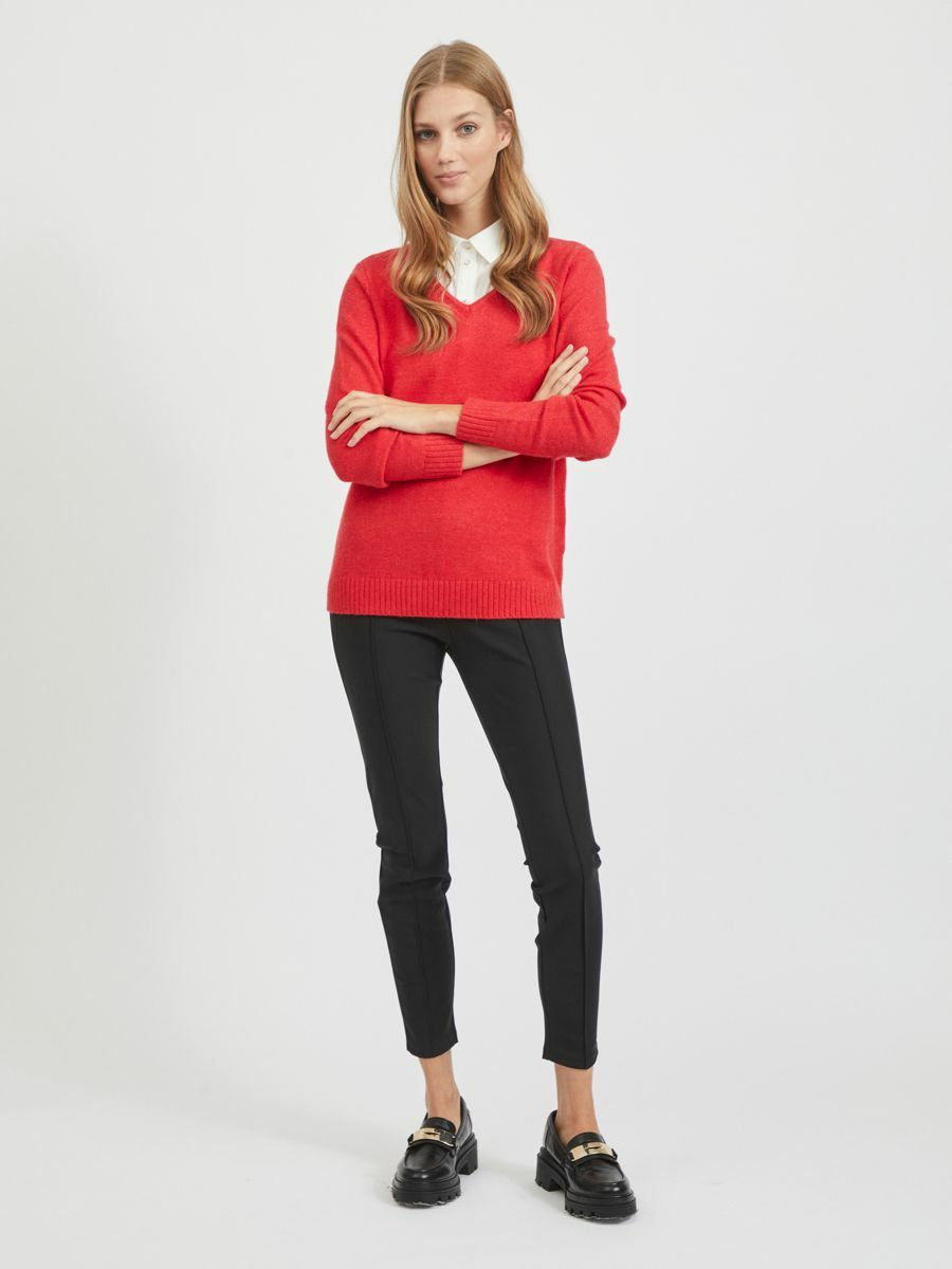 VIRIL V-NECK L/S  KNIT TOP - NOOS
