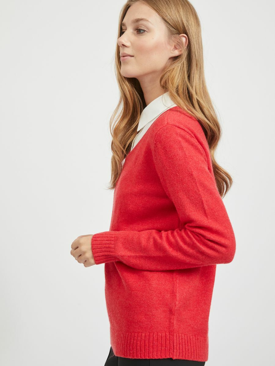 VIRIL V-NECK L/S  KNIT TOP - NOOS