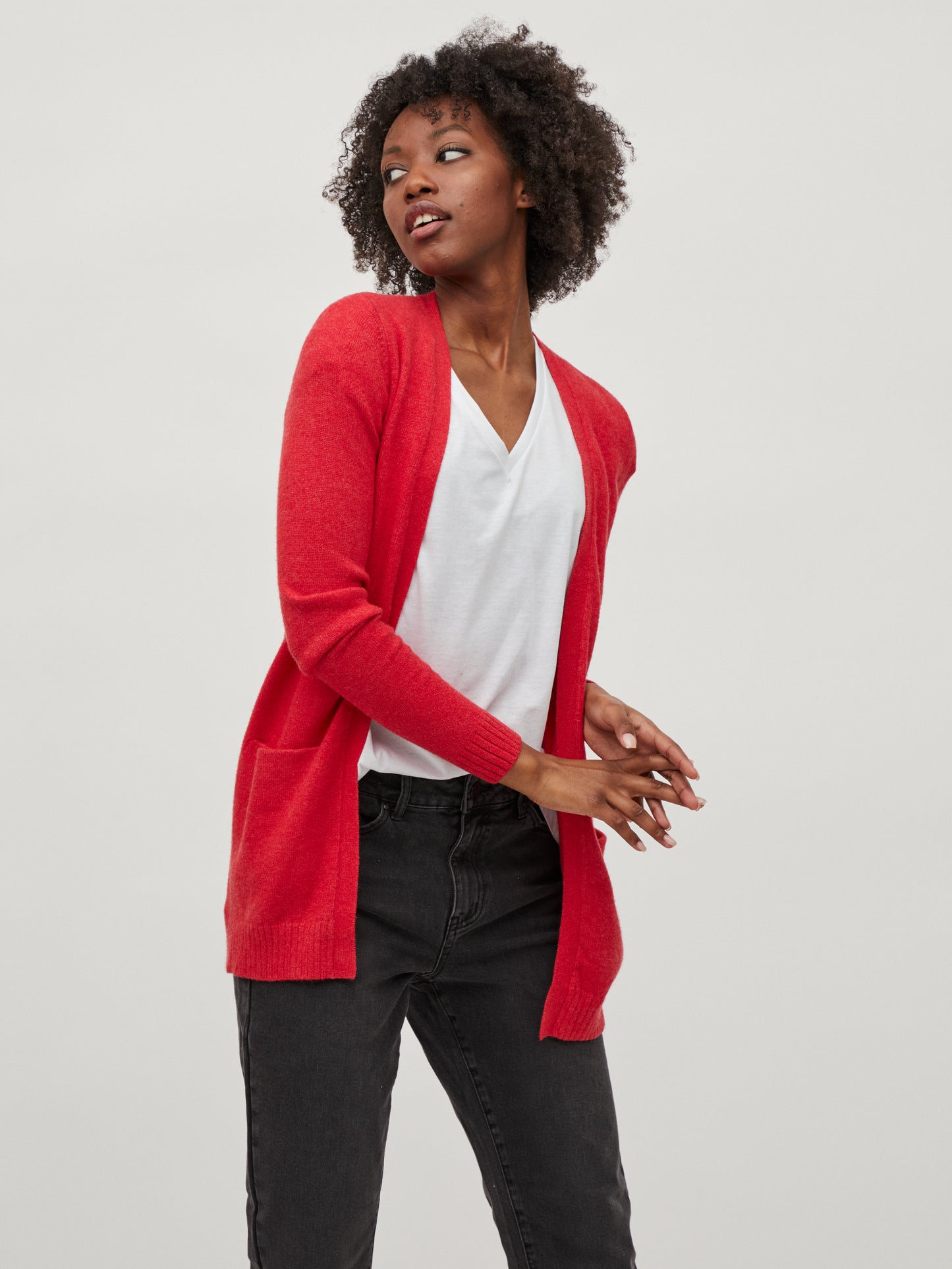 VIRIL OPEN L/S KNIT CARDIGAN - NOOS