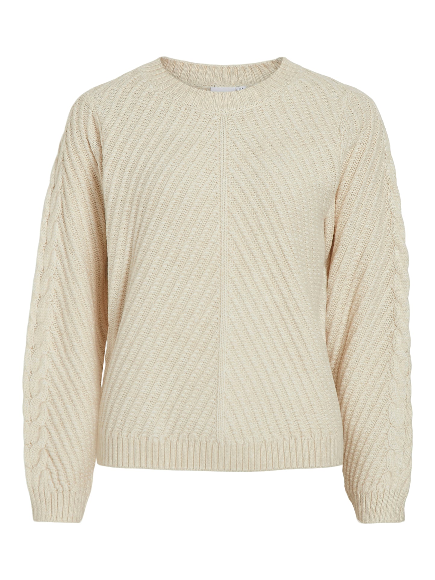 VIERIN L/S O-NECK CABLE KNIT TOP/BF