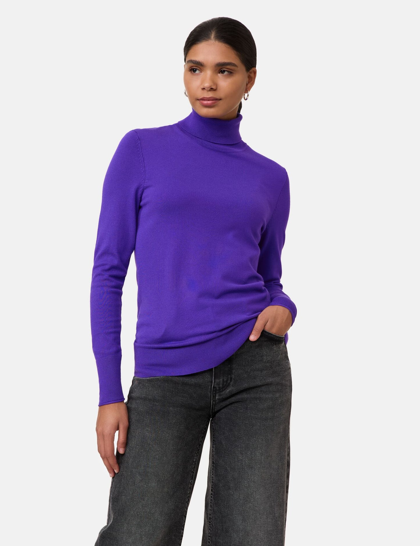 Basic Pullover mit Rollkragen
