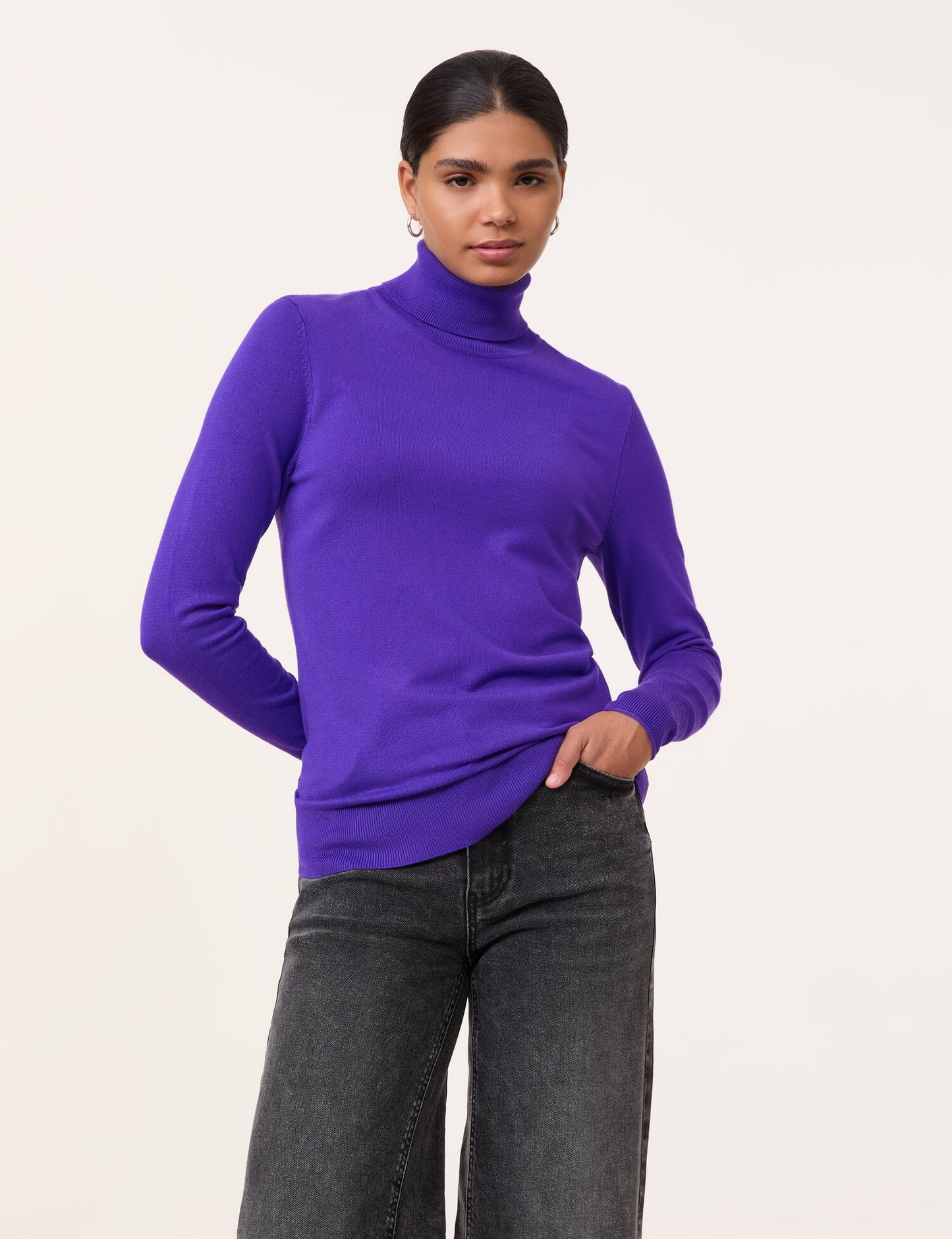 Basic Pullover mit Rollkragen
