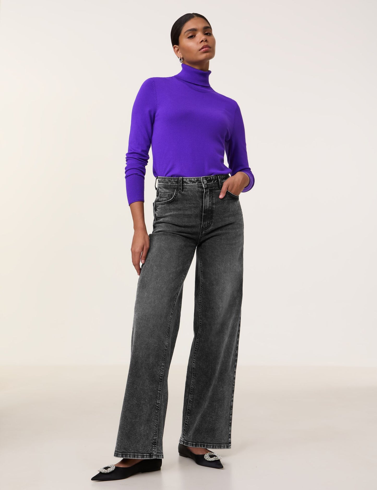 Basic Pullover mit Rollkragen