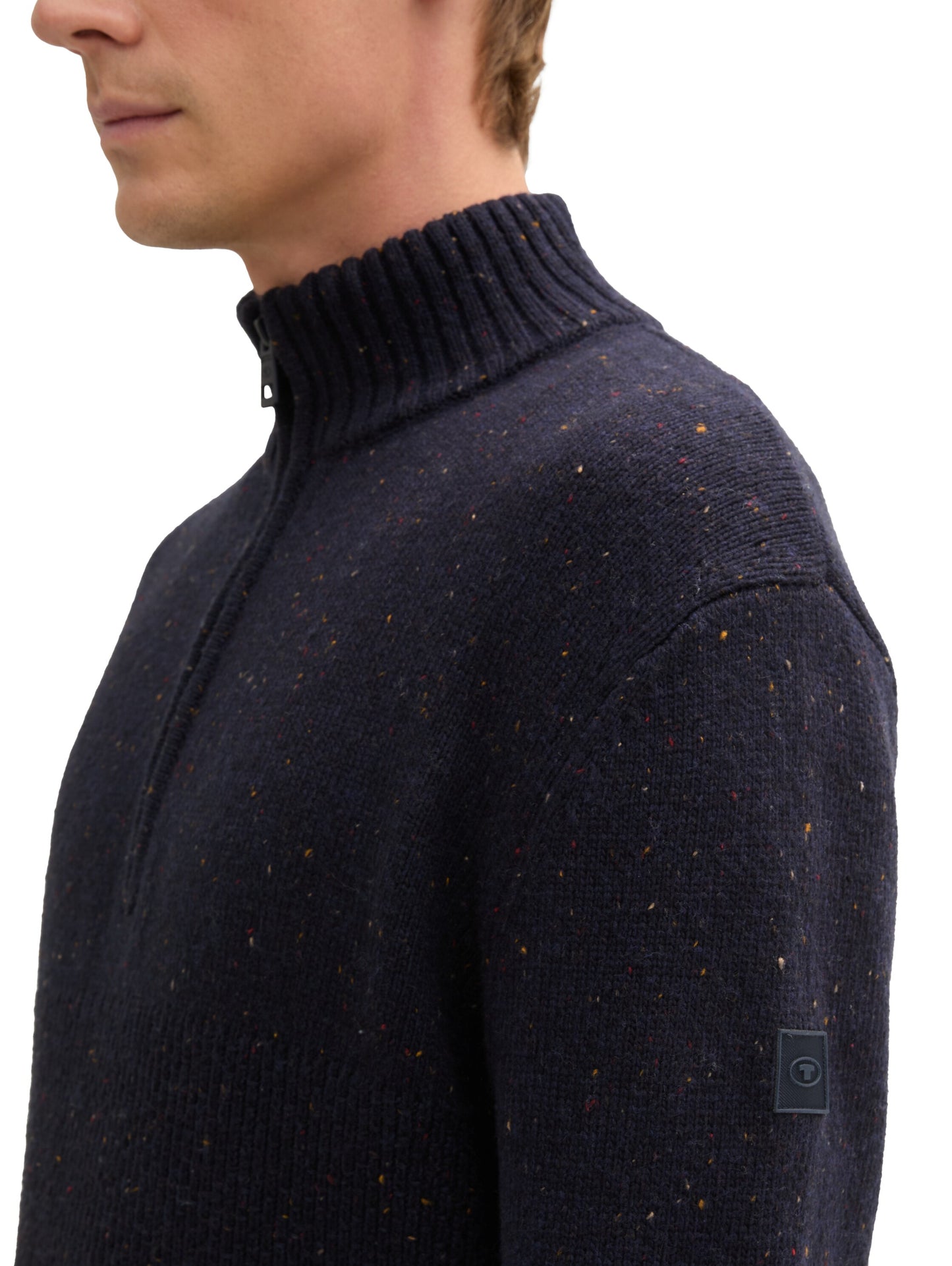 Troyer Pullover mit Strukturmix