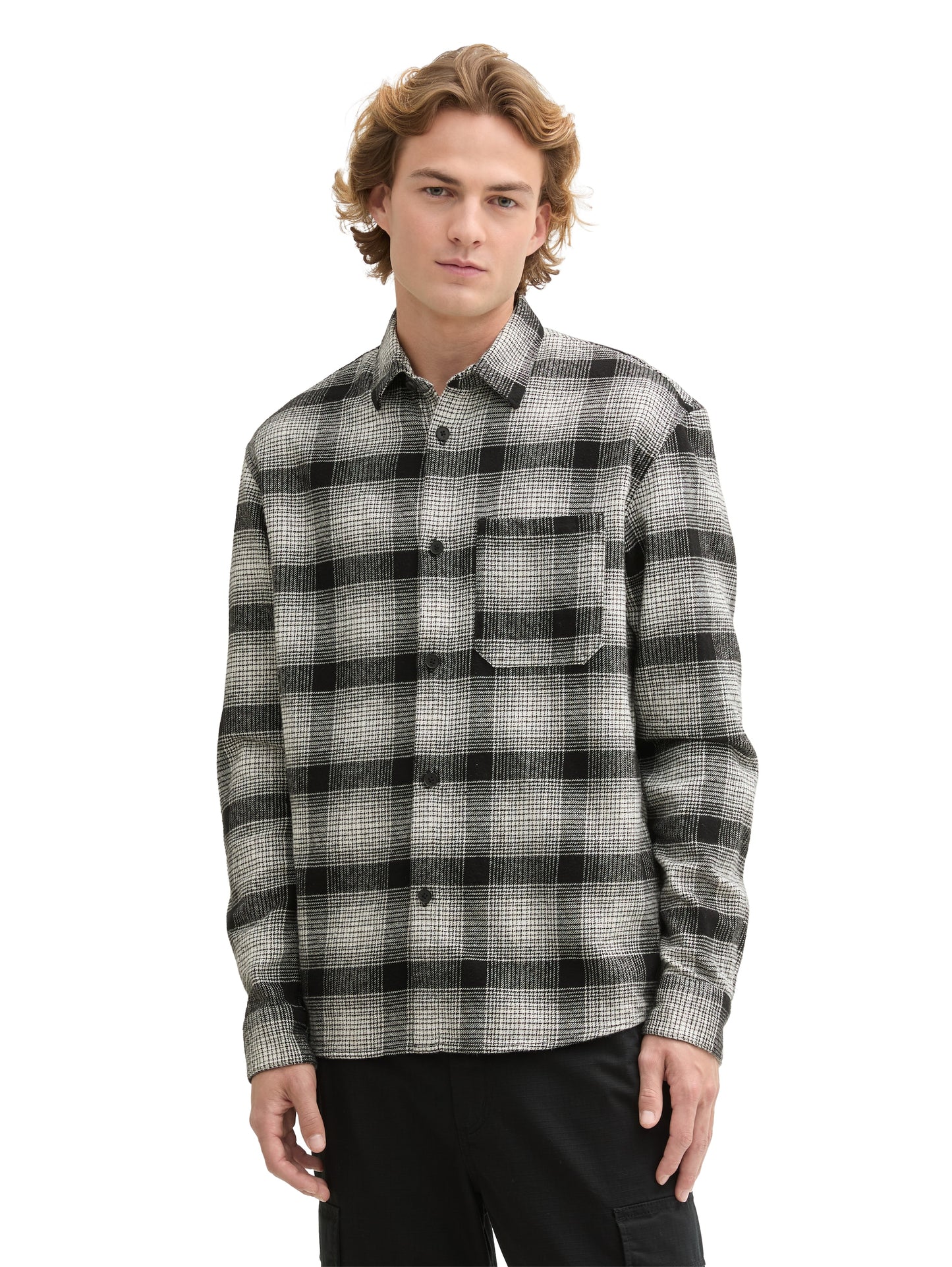 Relaxed Fit Overshirt Hemd mit Karo-Muster
