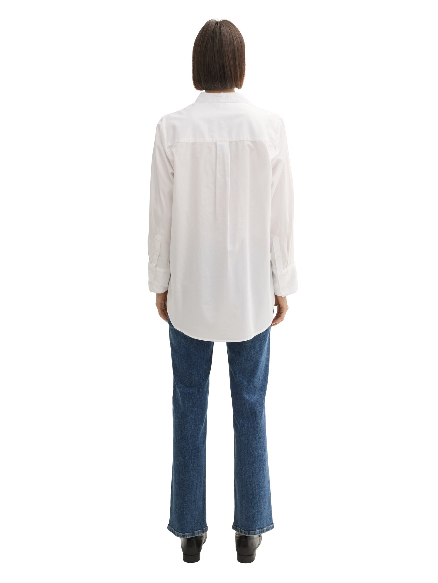 Basic Hemdbluse aus Baumwolle