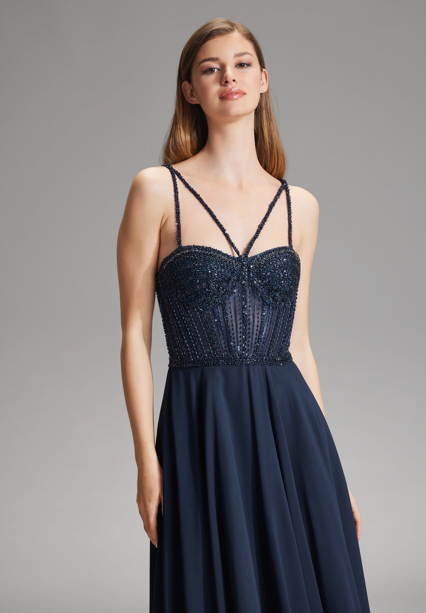 Corsagenkleid im See-Through-Look