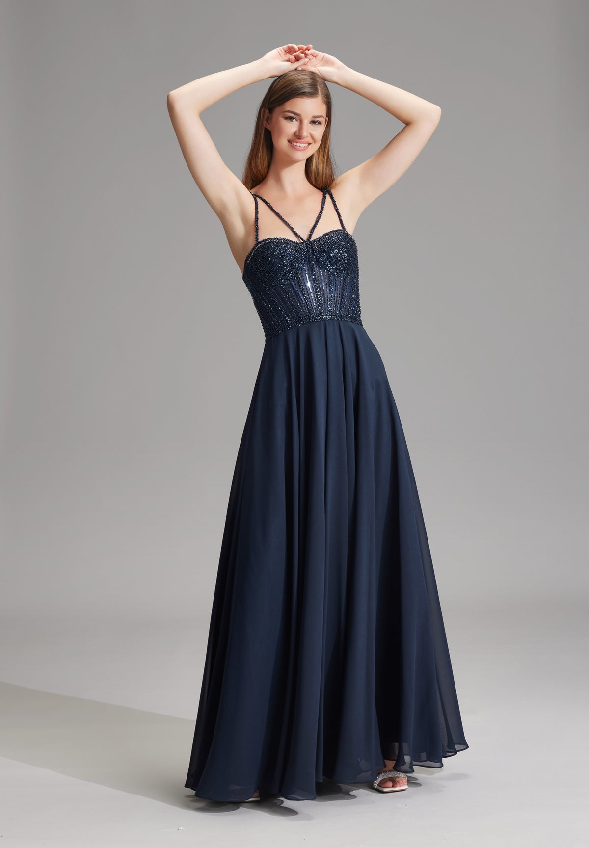 Corsagenkleid im See-Through-Look