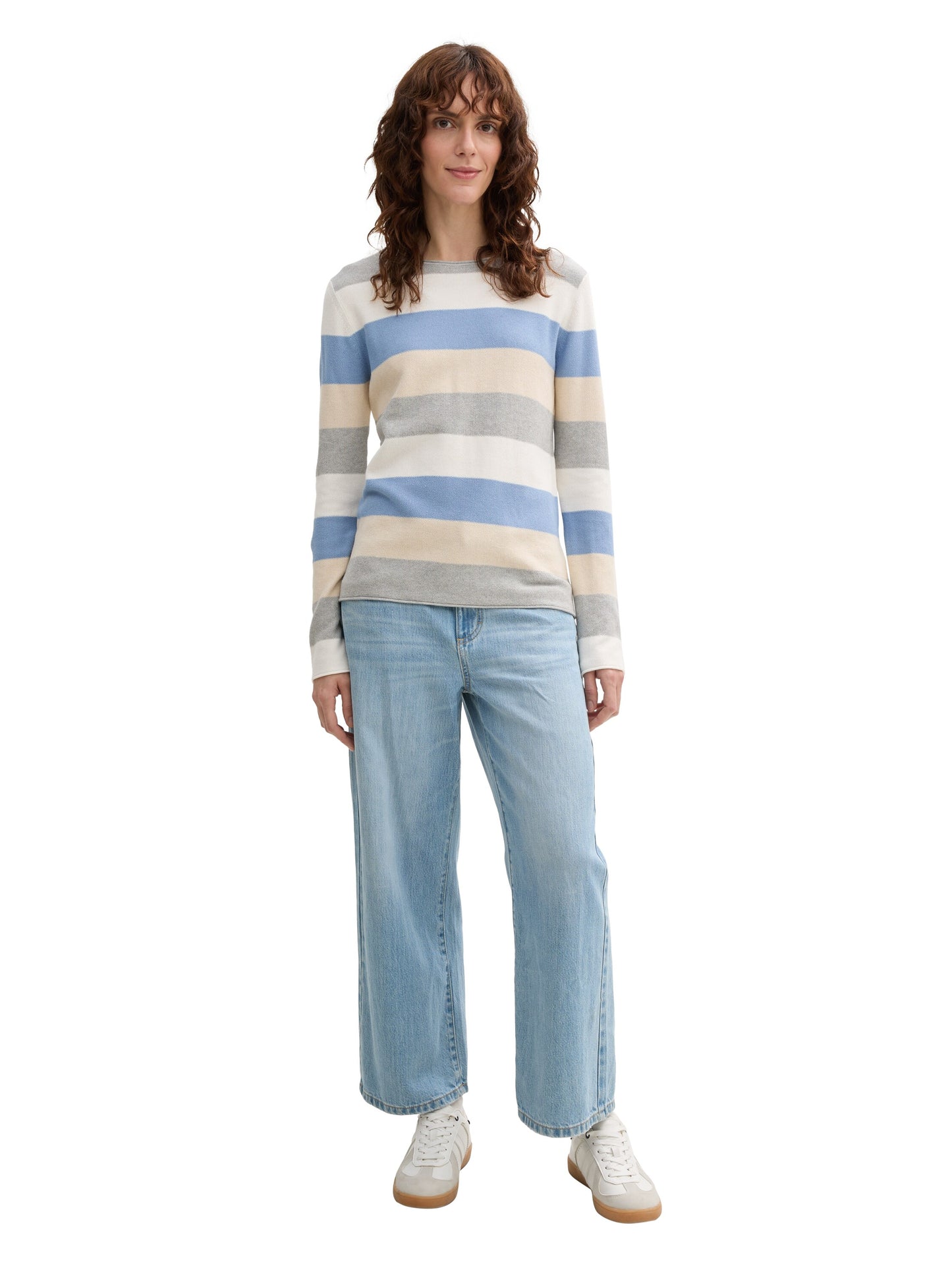 Gestreifter Strickpullover