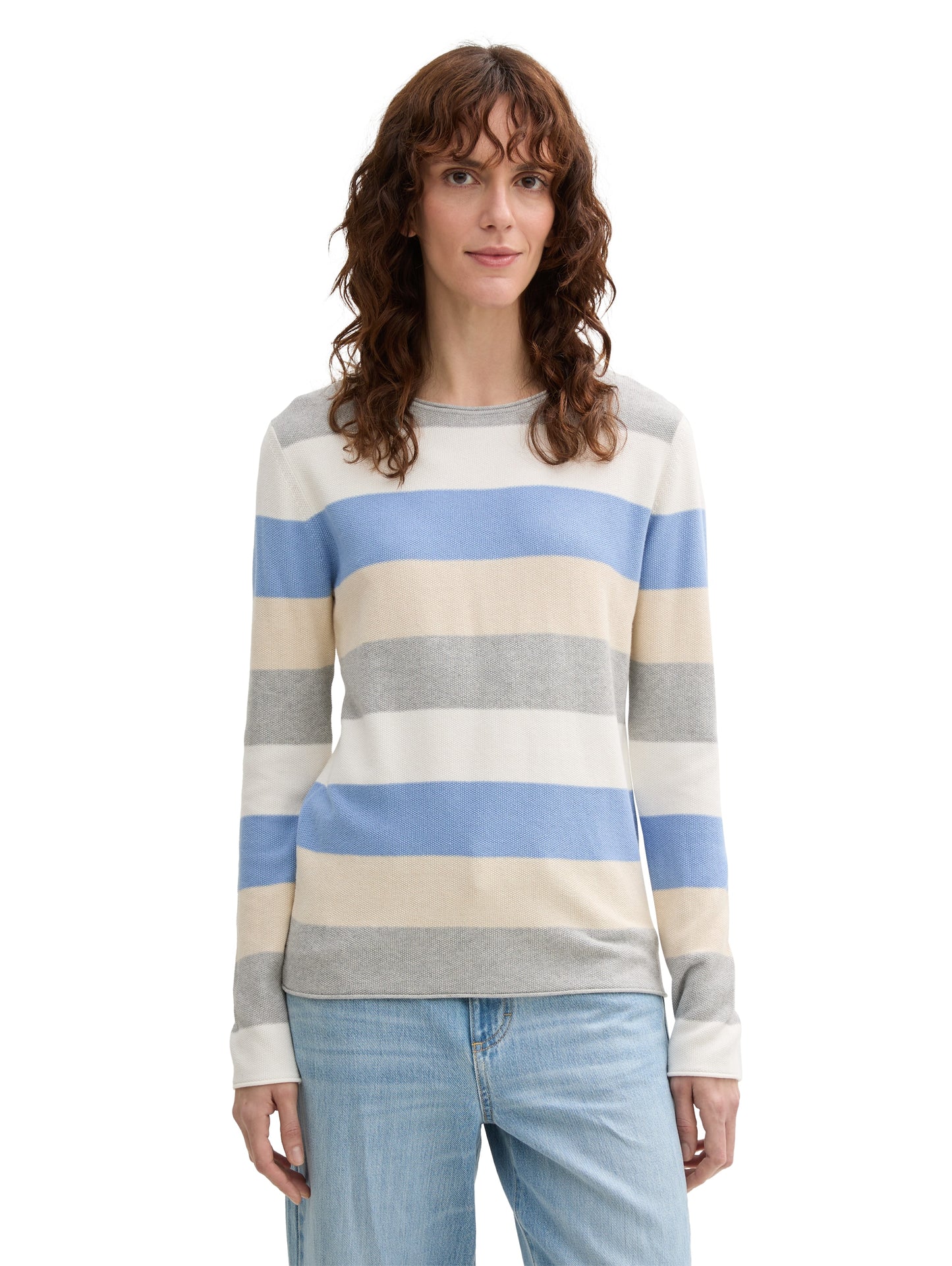 Gestreifter Strickpullover