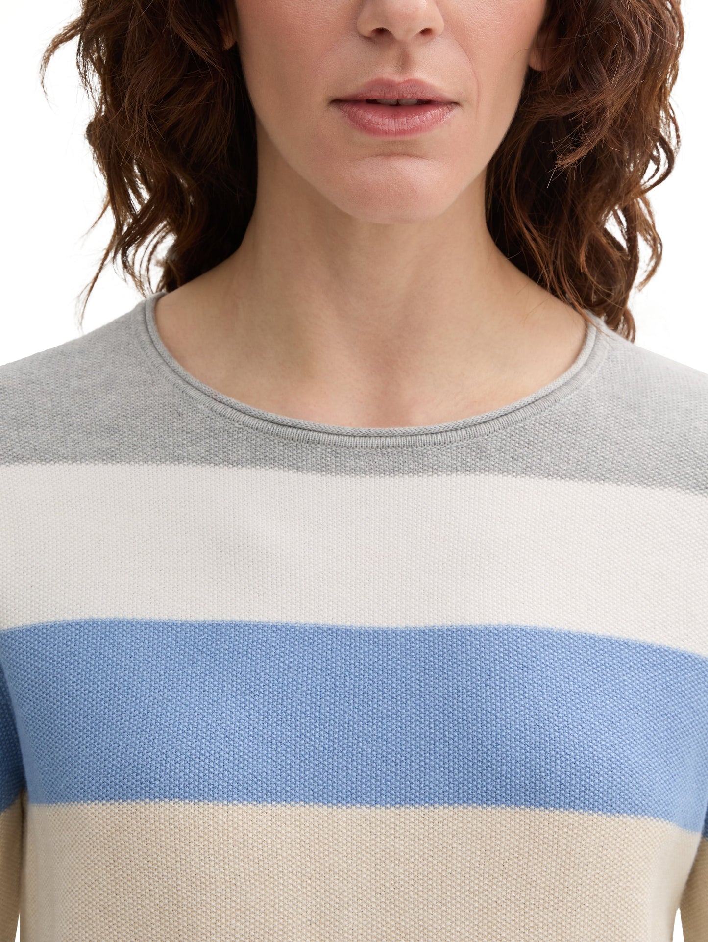Gestreifter Strickpullover