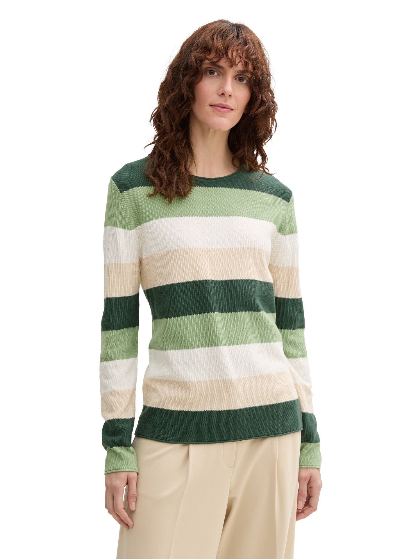 Gestreifter Strickpullover