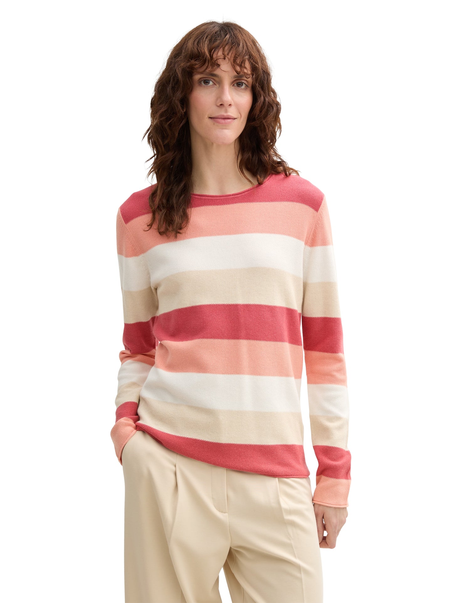 Gestreifter Strickpullover