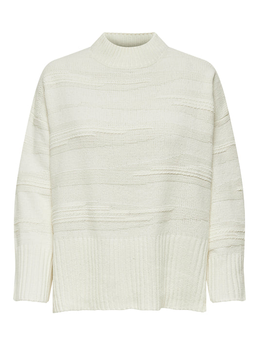 ONLIMA LS LOOSE STRUC HIGHNECK CC KNT