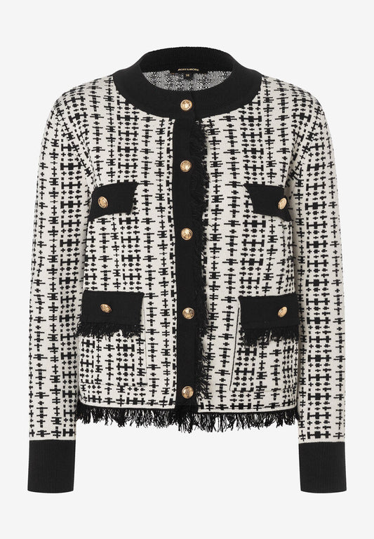 Cardigan  schwarz/weiß Muster  Frühjahrs-Kollektion