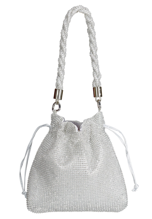 Abendtasche aus Strassgewebe