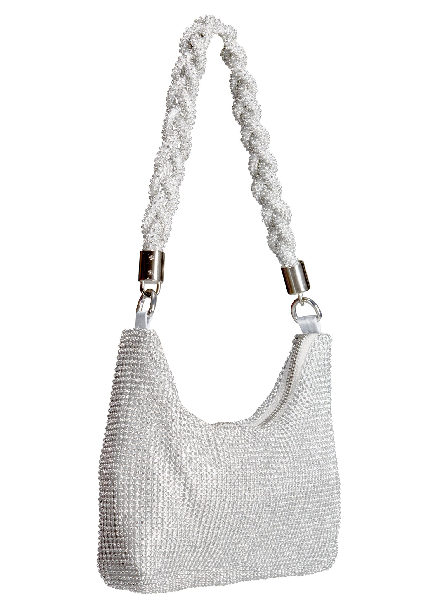Abendtasche mit Henkel in Flechtoptik