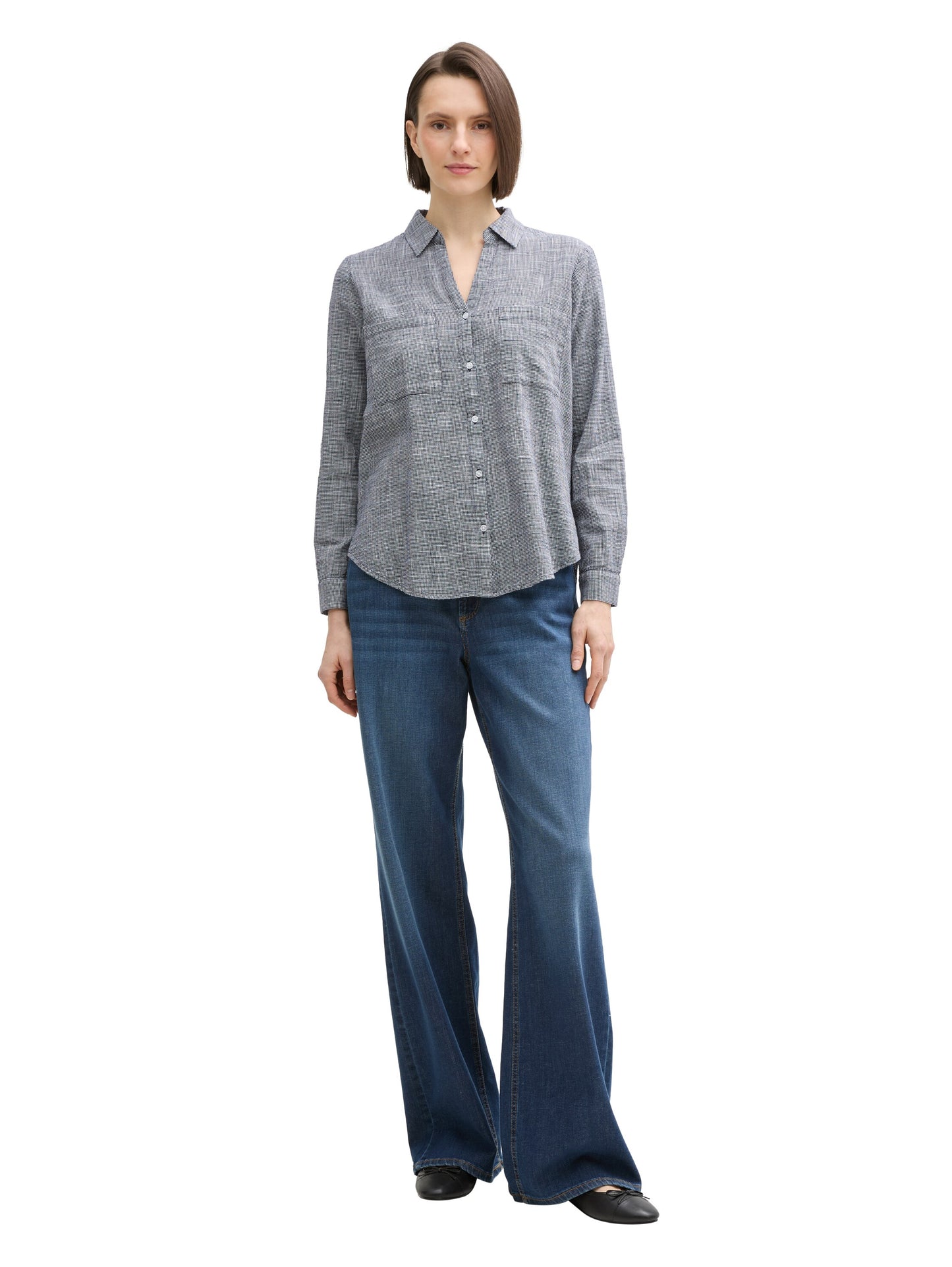 Bluse mit Brusttaschen