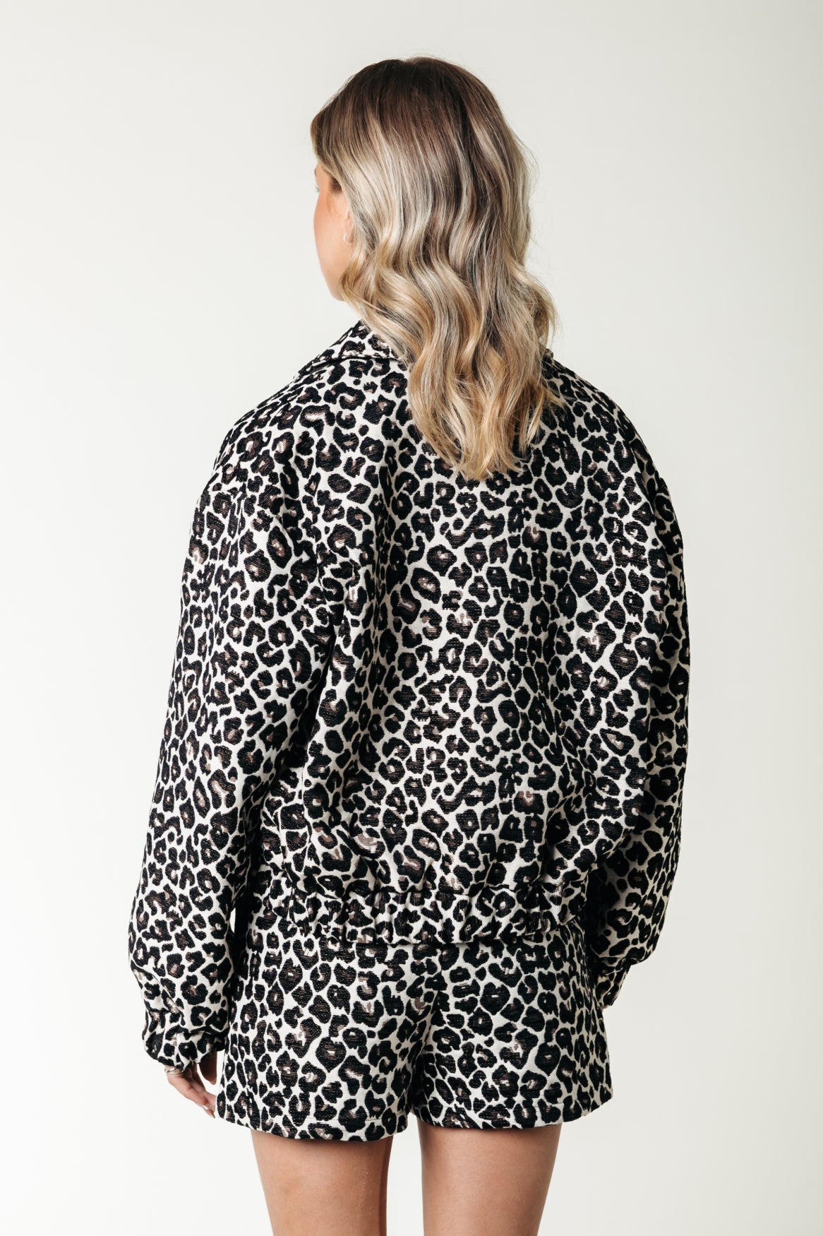 Bente Leopard Jacquard Bomber Jacket